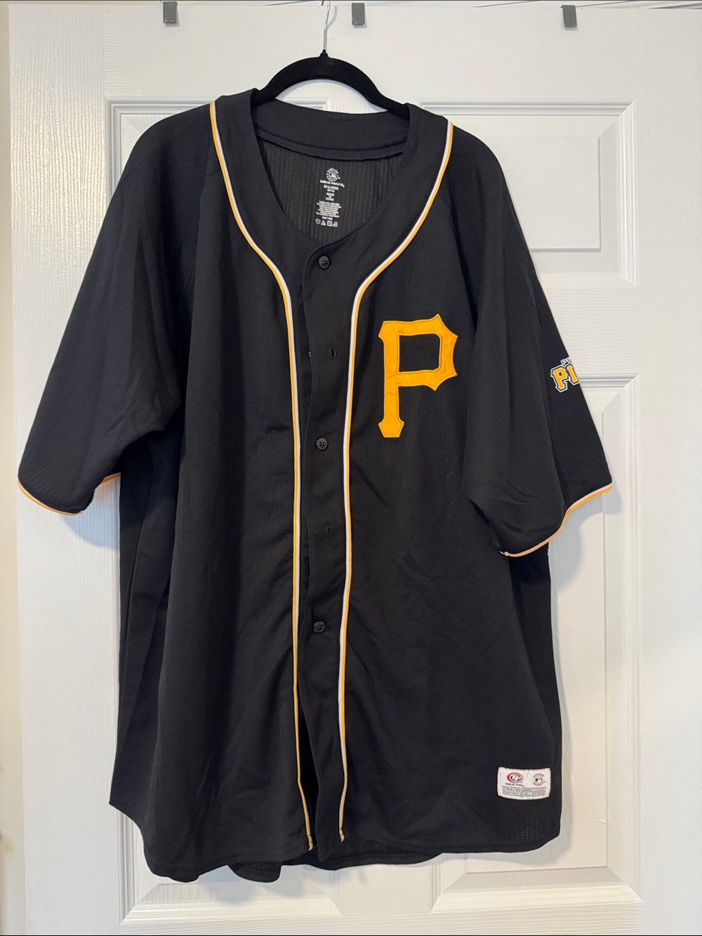 Pittsburgh Pirates Black & Gold Button Baseball Jersey